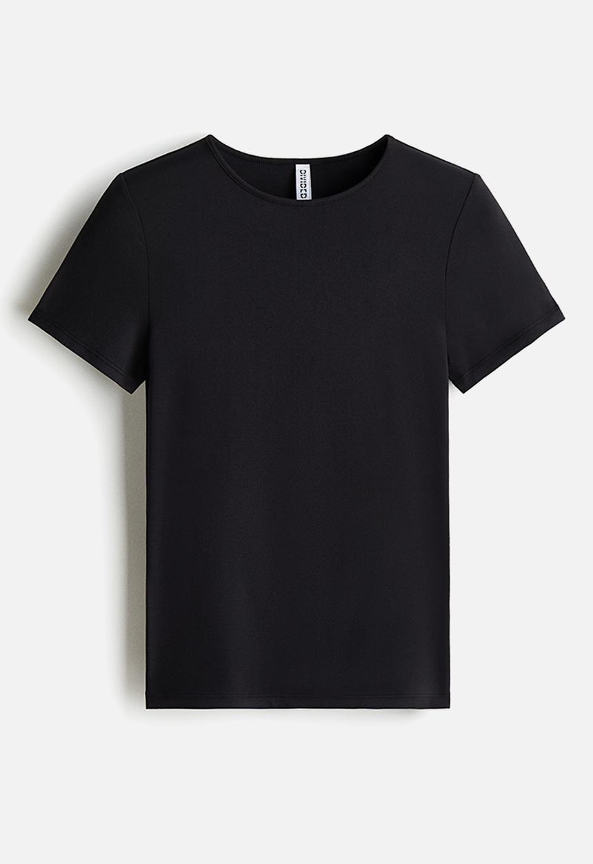 H&M - Fitted T-shirt - black