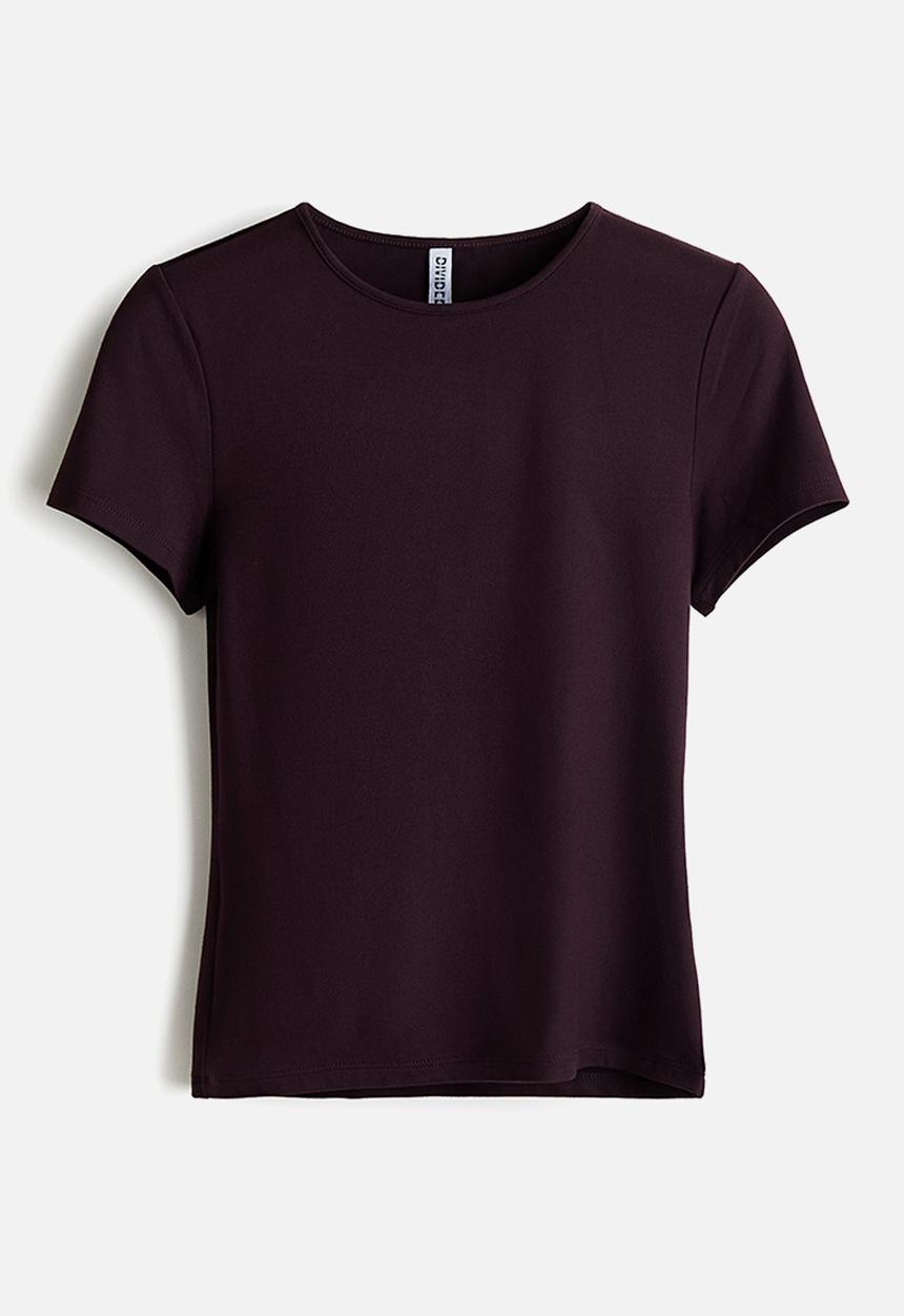 H&M - Fitted T-shirt - plum purple