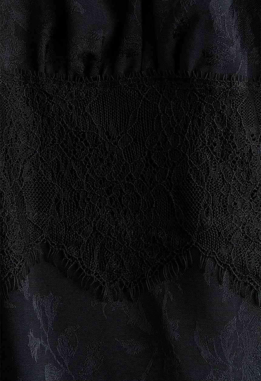 H&M - Lace-detail top - black