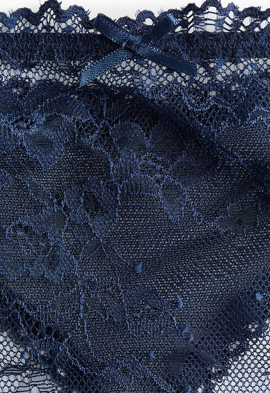 H&M - 2 Pack lace thong briefs - dark blue