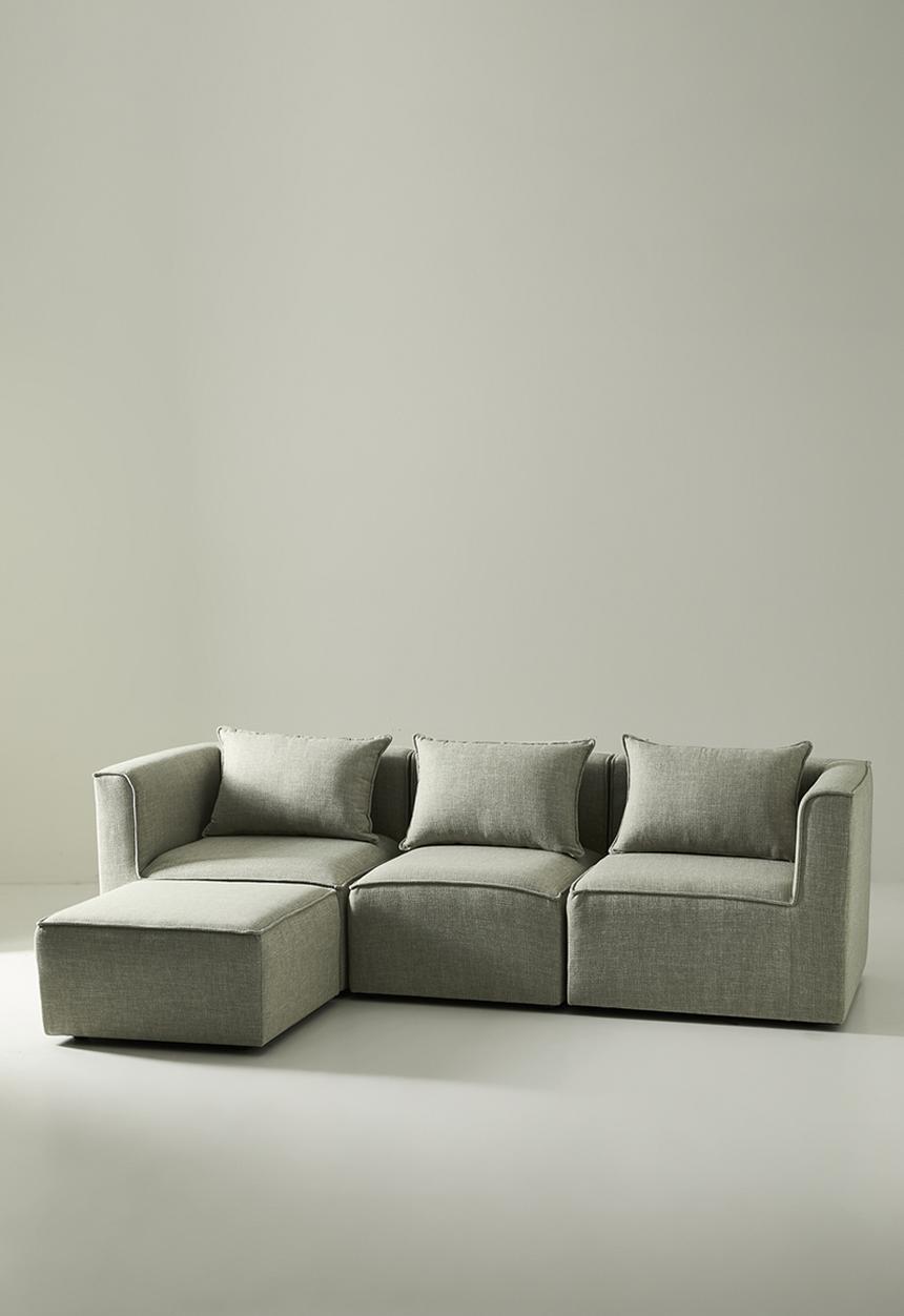 Sixth Floor - Modus Ottoman Piece - Sage