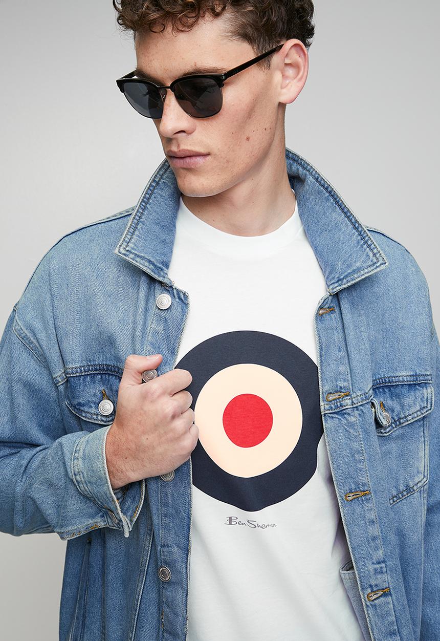 Ben Sherman - BIG TARGET TEE - WHITE