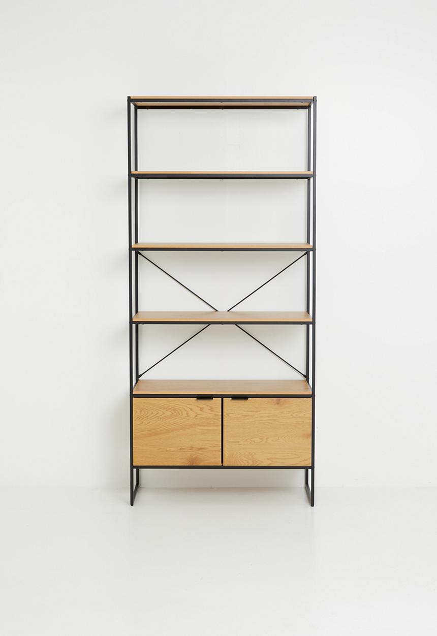 Sixth Floor - Cesura Bookcase - natural & back 