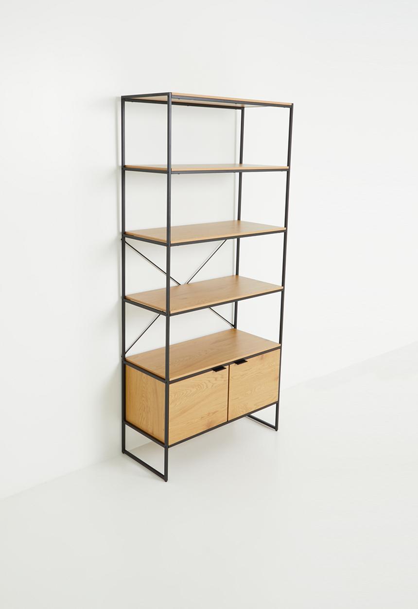 Sixth Floor - Cesura Bookcase - natural & back 