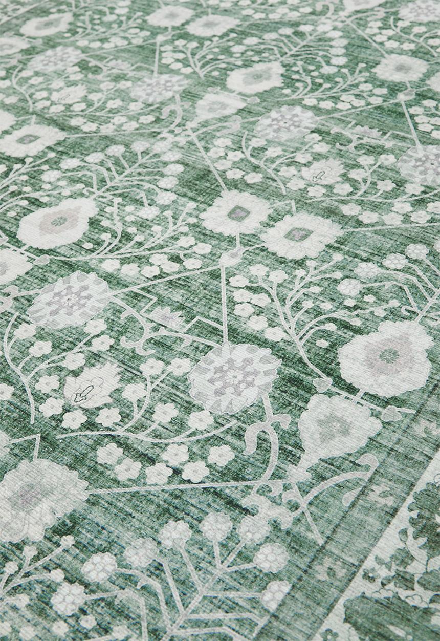 Sixth Floor - Noa Floral Runner - Olive