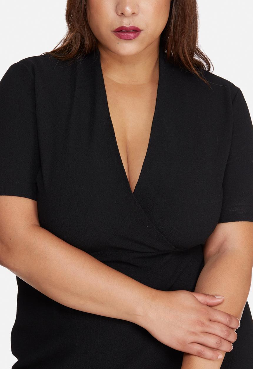 Missguided - Plus size wrap midi dress