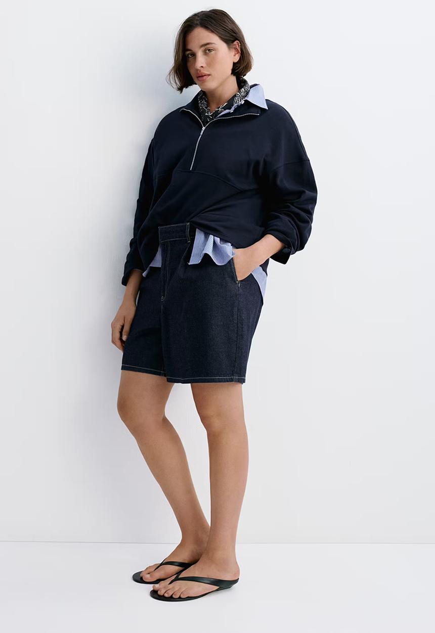 MANGO - Plus bermudas amelie - open blue