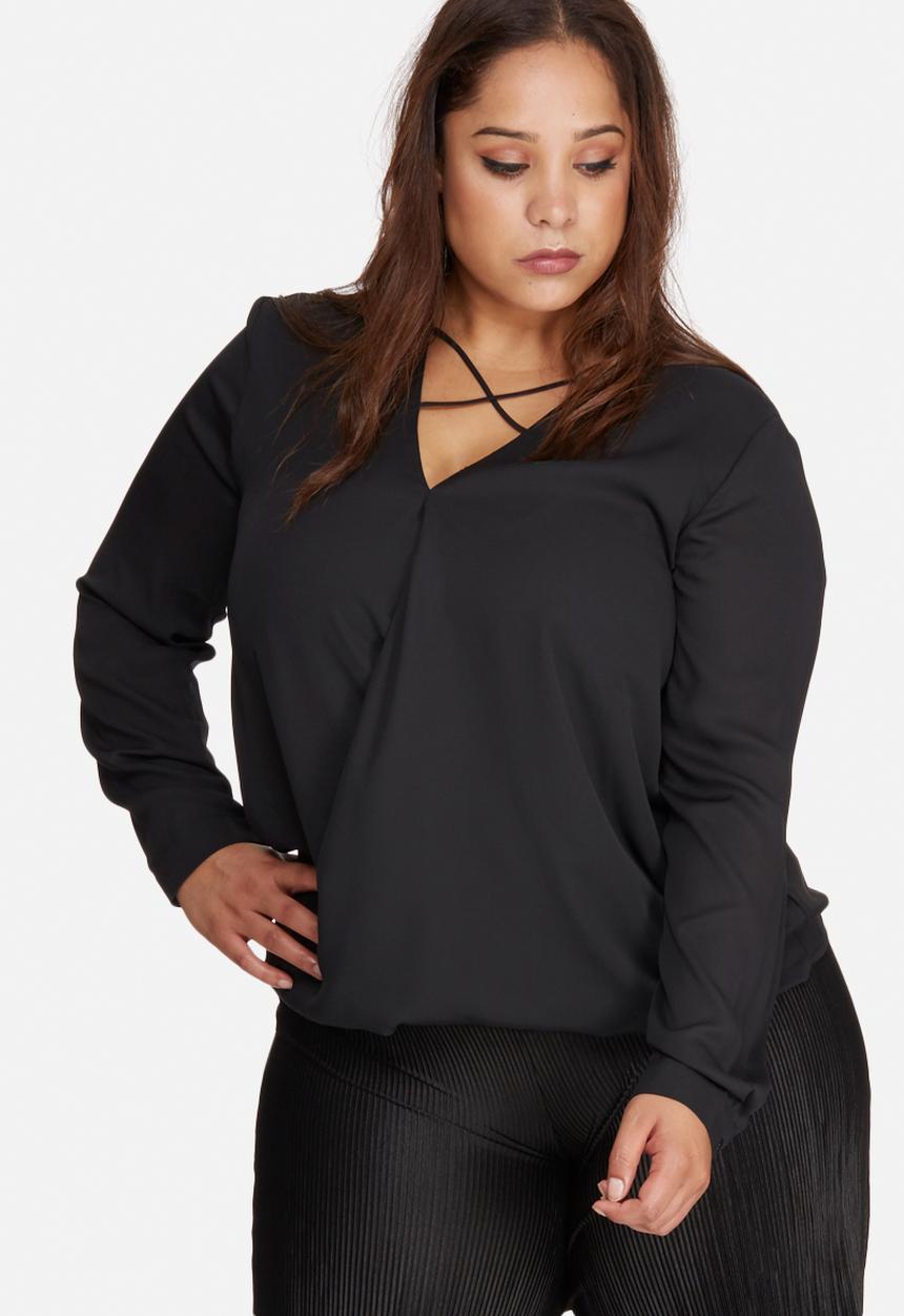 Missguided - Plus size harness detail blouse