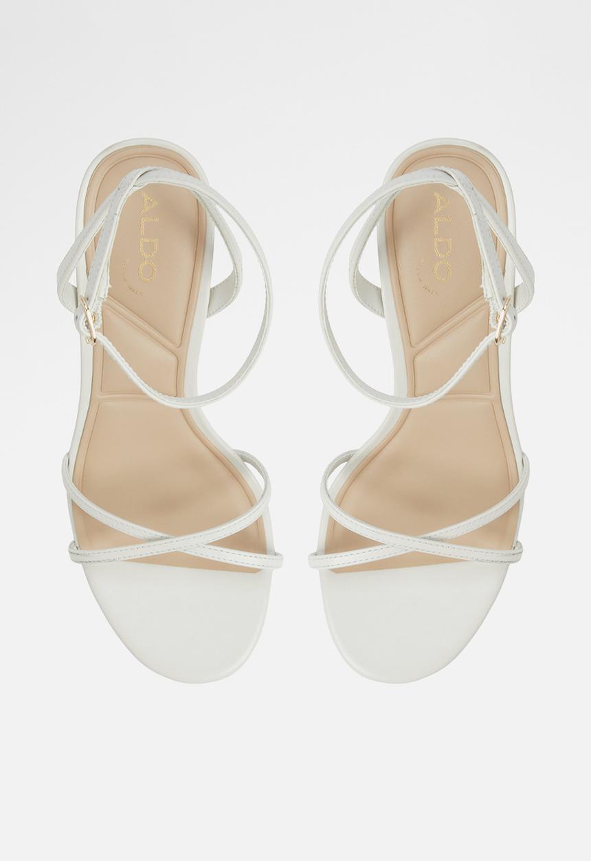 ALDO - Marbela open toe ankle strap - white/bone