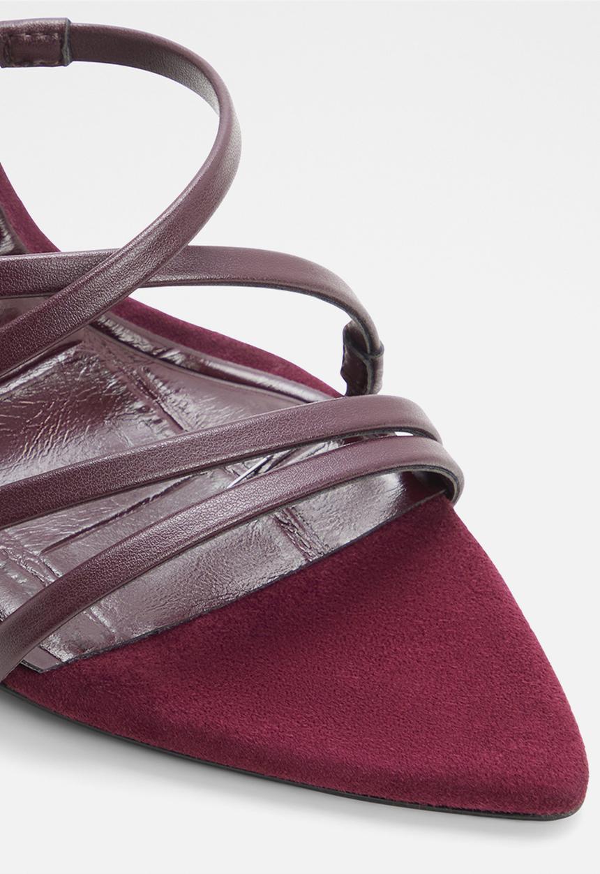 ALDO - Solania open toe ankle strap - burgundy