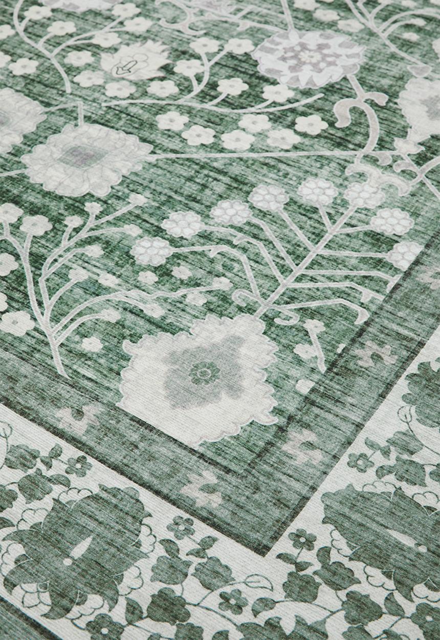 Sixth Floor - Noa Floral Rug Olive