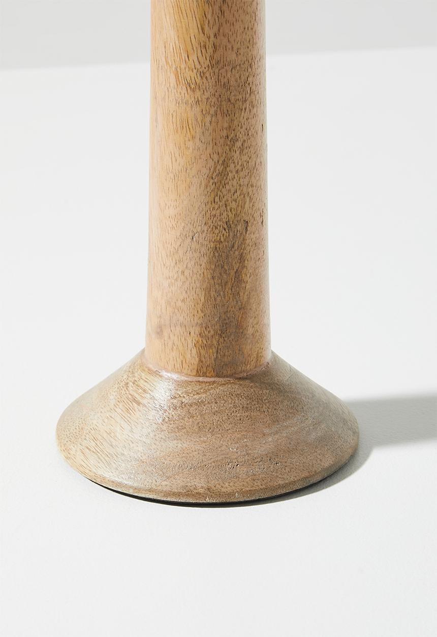 H&S - Contempo wood candle holder - Natural