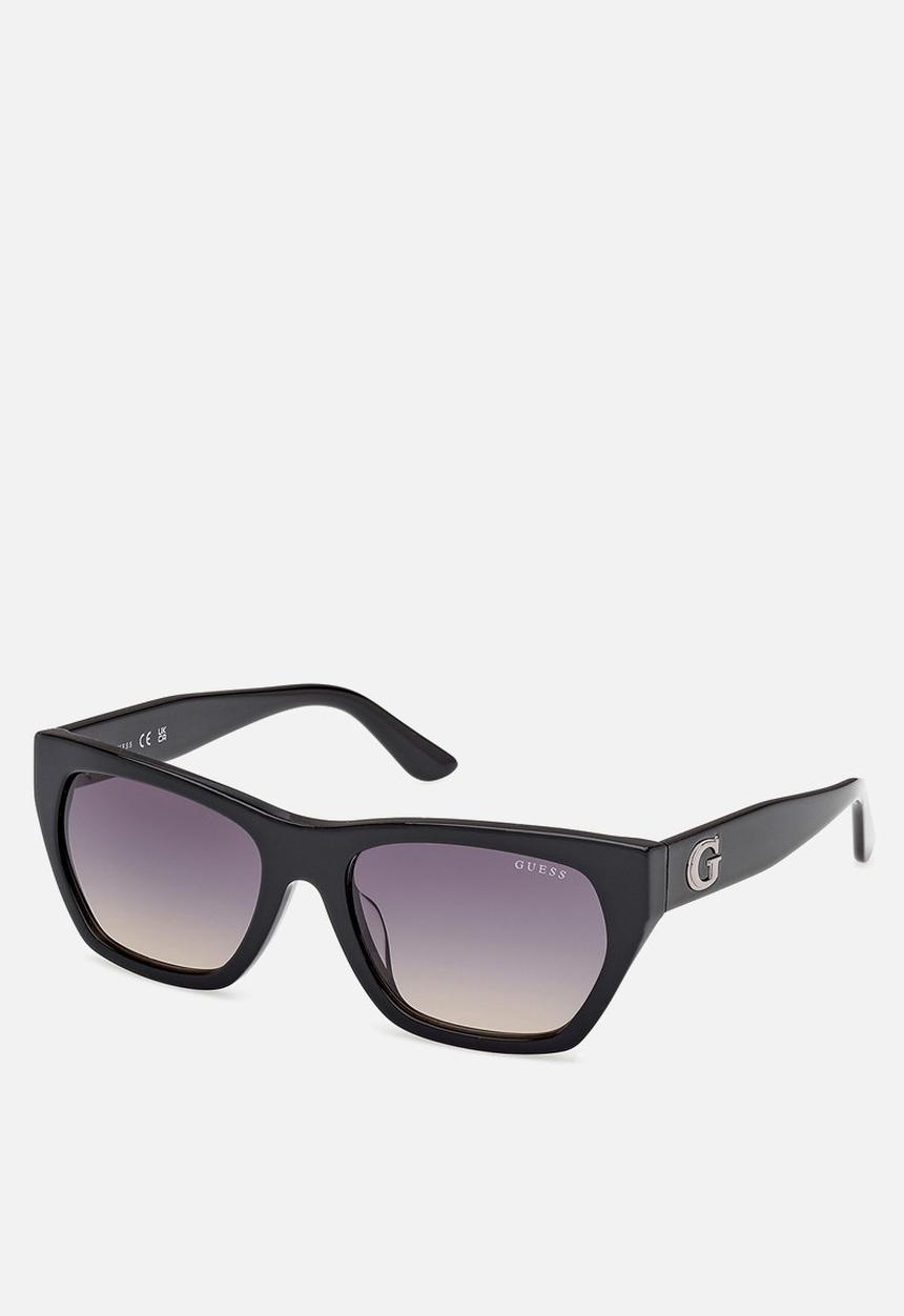 GUESS - Geometric Shape Sunglasses 56mm - Shiny Black