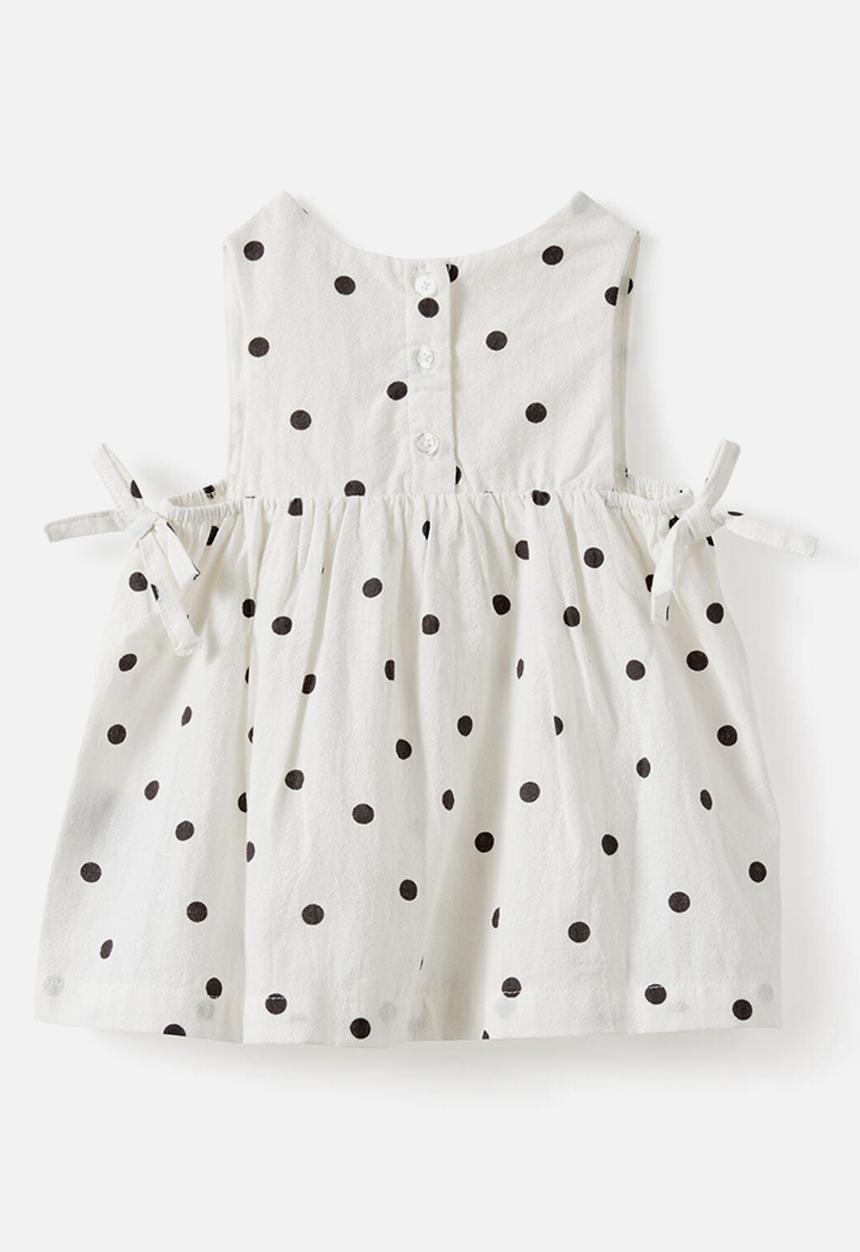 Cotton On - Ellie Woven Dress - Vanilla/Polka Dot