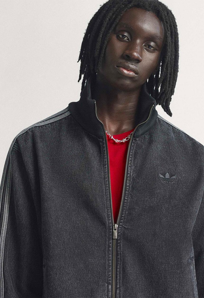 adidas Originals -  Originals Adicolor Denim Firebird Track Top - True Black Denim