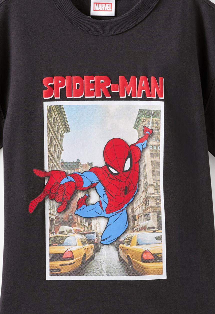 Cotton On - Licensed Drop Shoulder Short Sleeve Tee -  Lcn Mar Phantom/Spiderman City