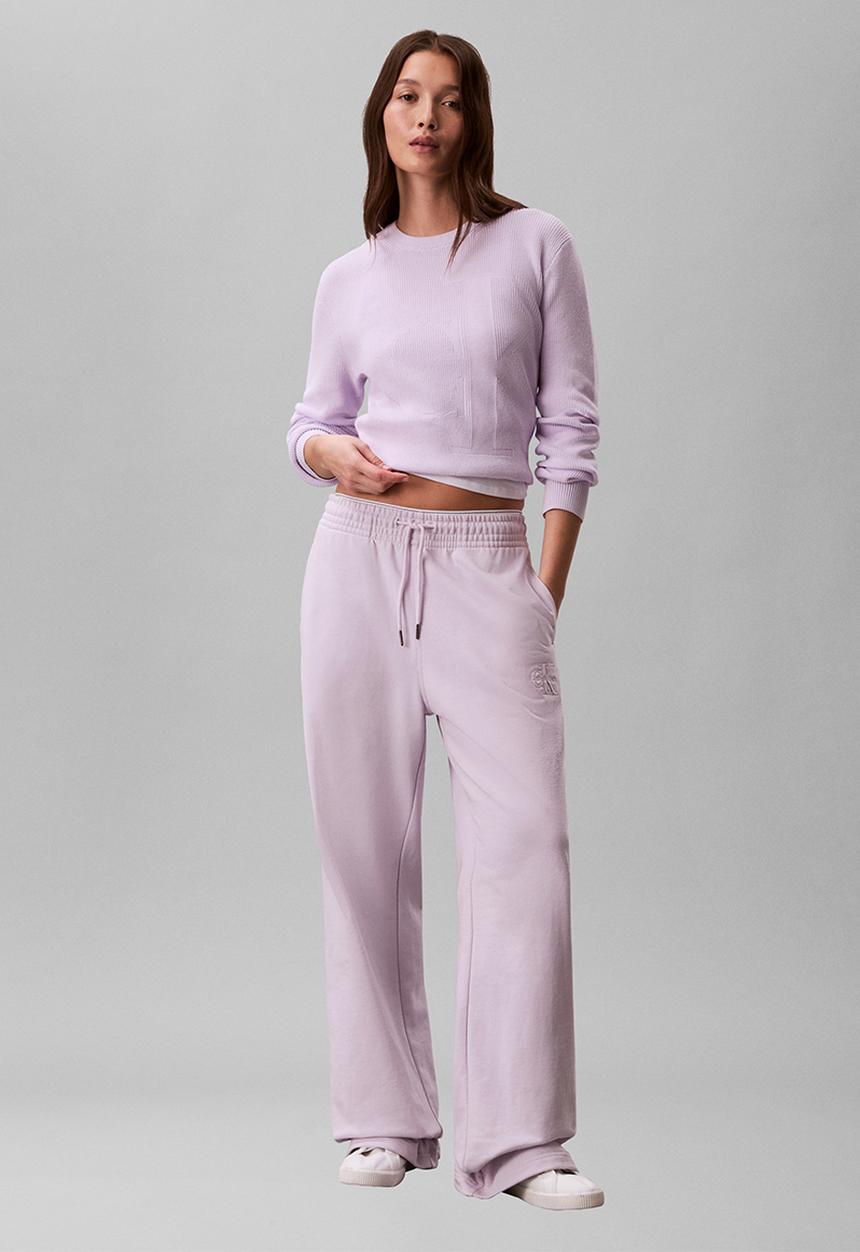 Calvin Klein - Embossed monologo terry sweatpant - island lilac