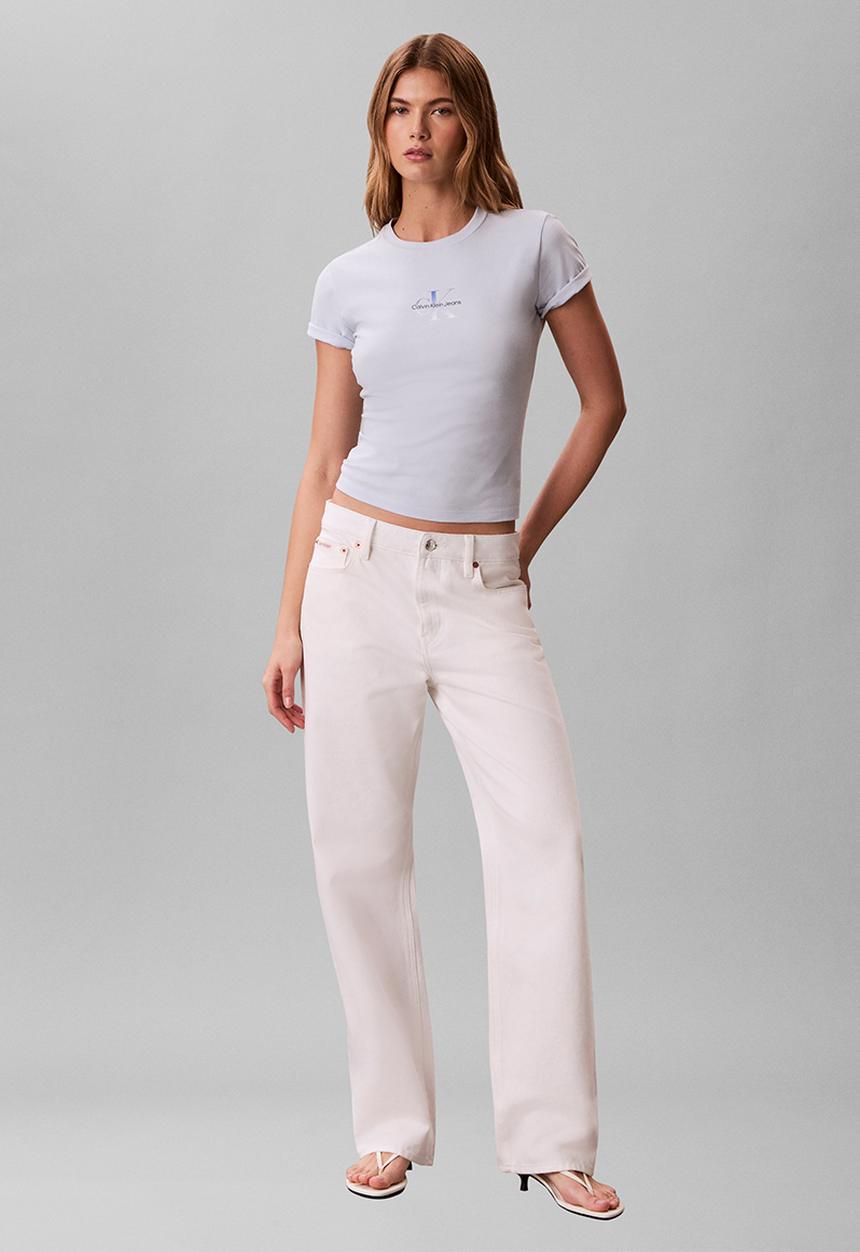 Calvin Klein - Gradient monologo slim tee - plein air