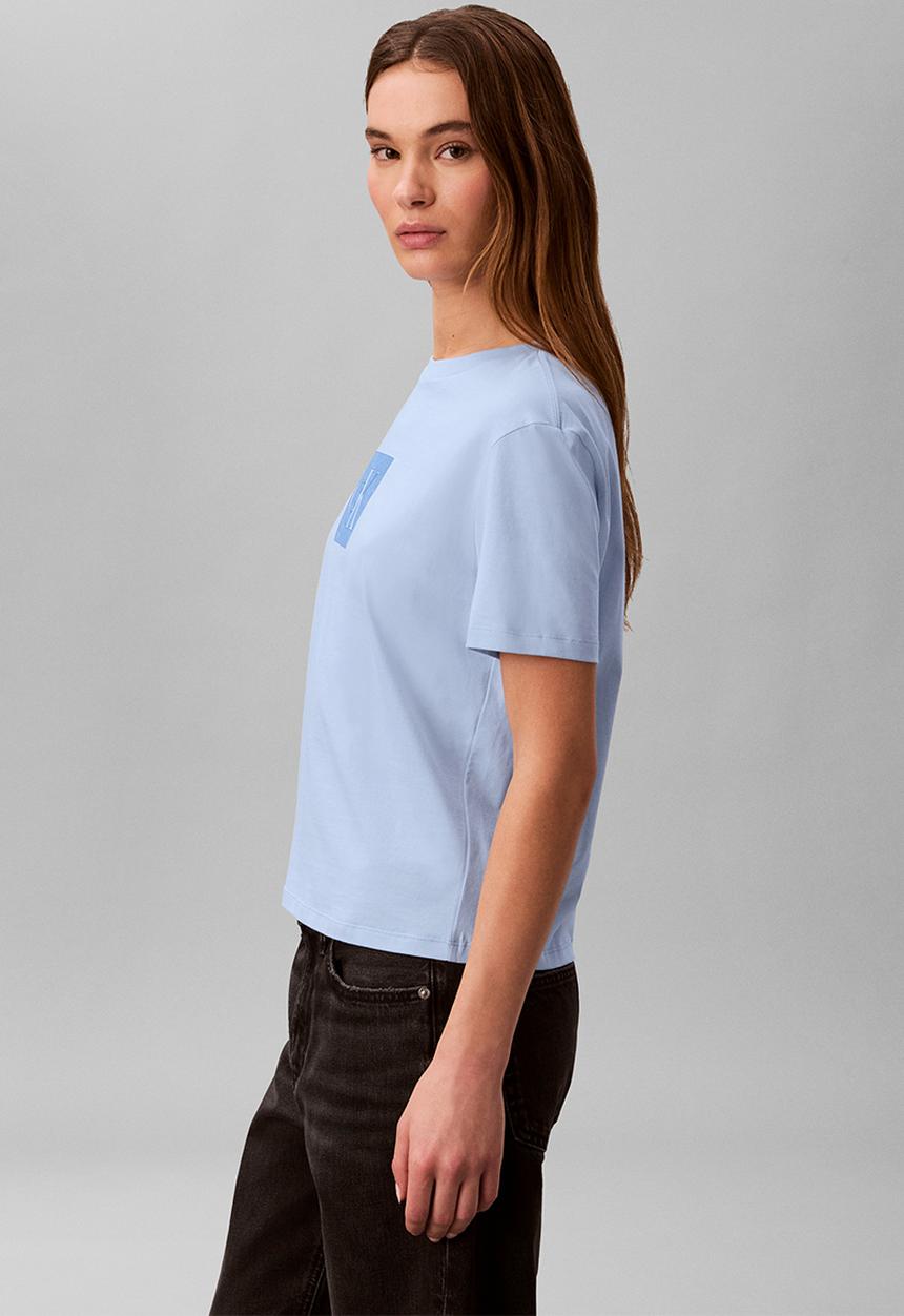 Calvin Klein - Short sleeve classic fit monogram tee - breezy blue
