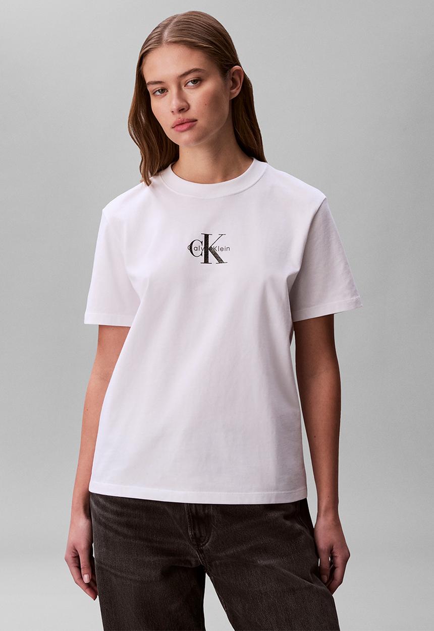 Calvin Klein - Short sleeve 20s classic logo tee - bright white