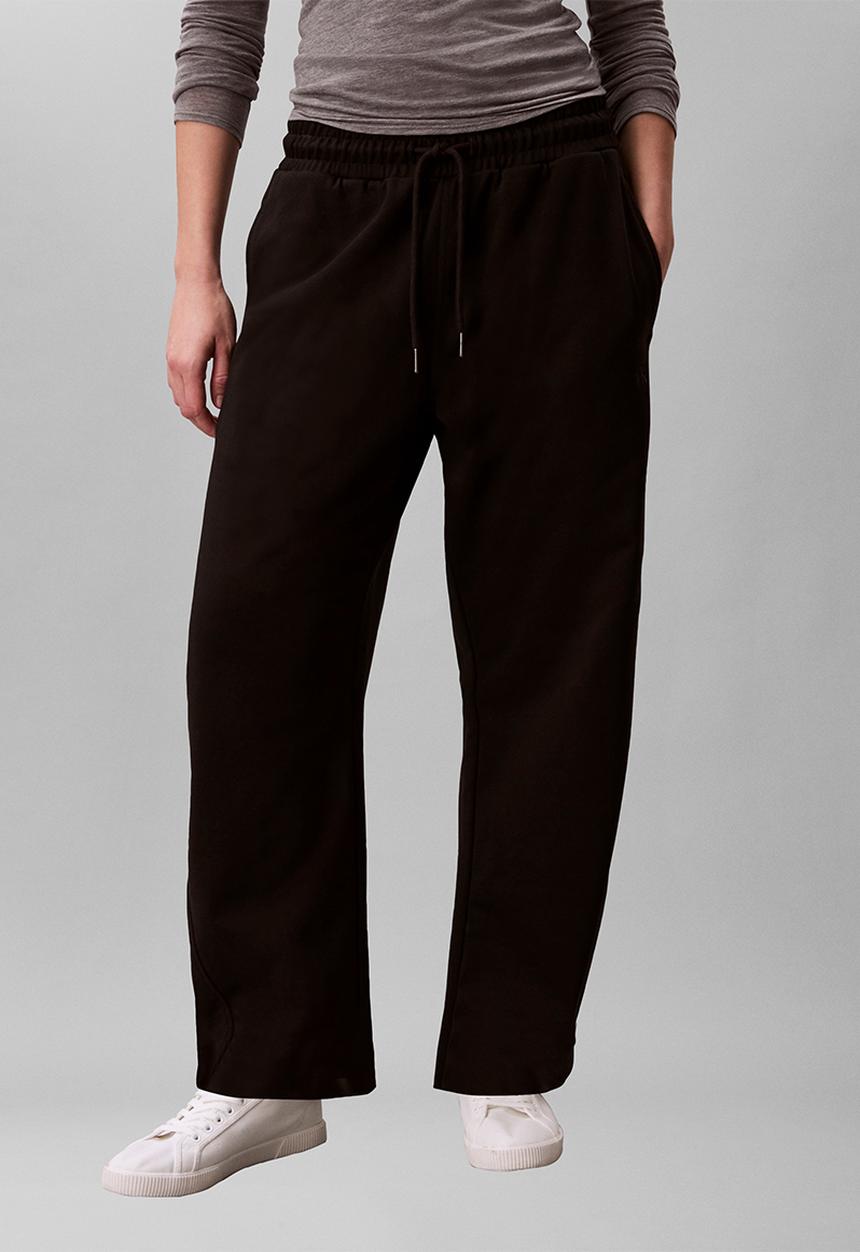 Calvin Klein - Monogram french terry barrel pant - black