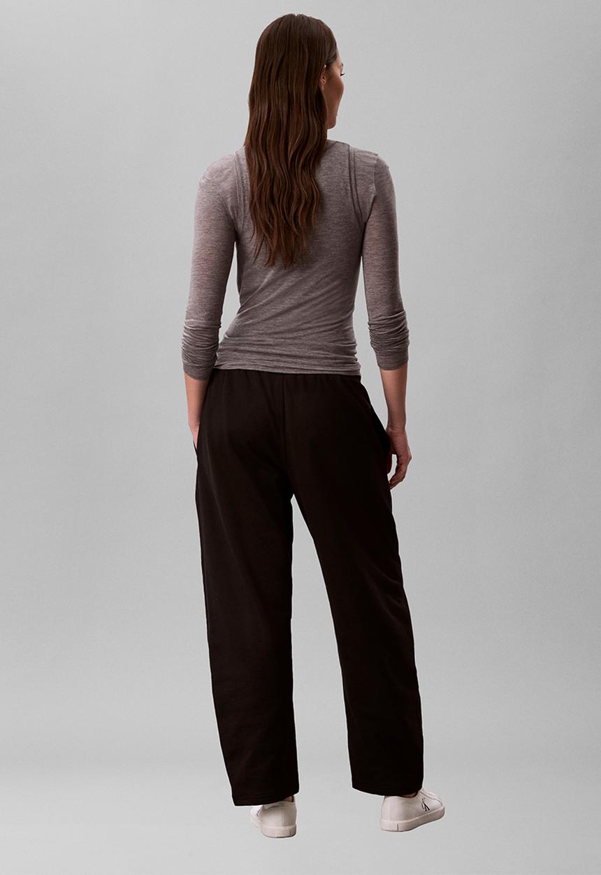 Calvin Klein - Monogram french terry barrel pant - black