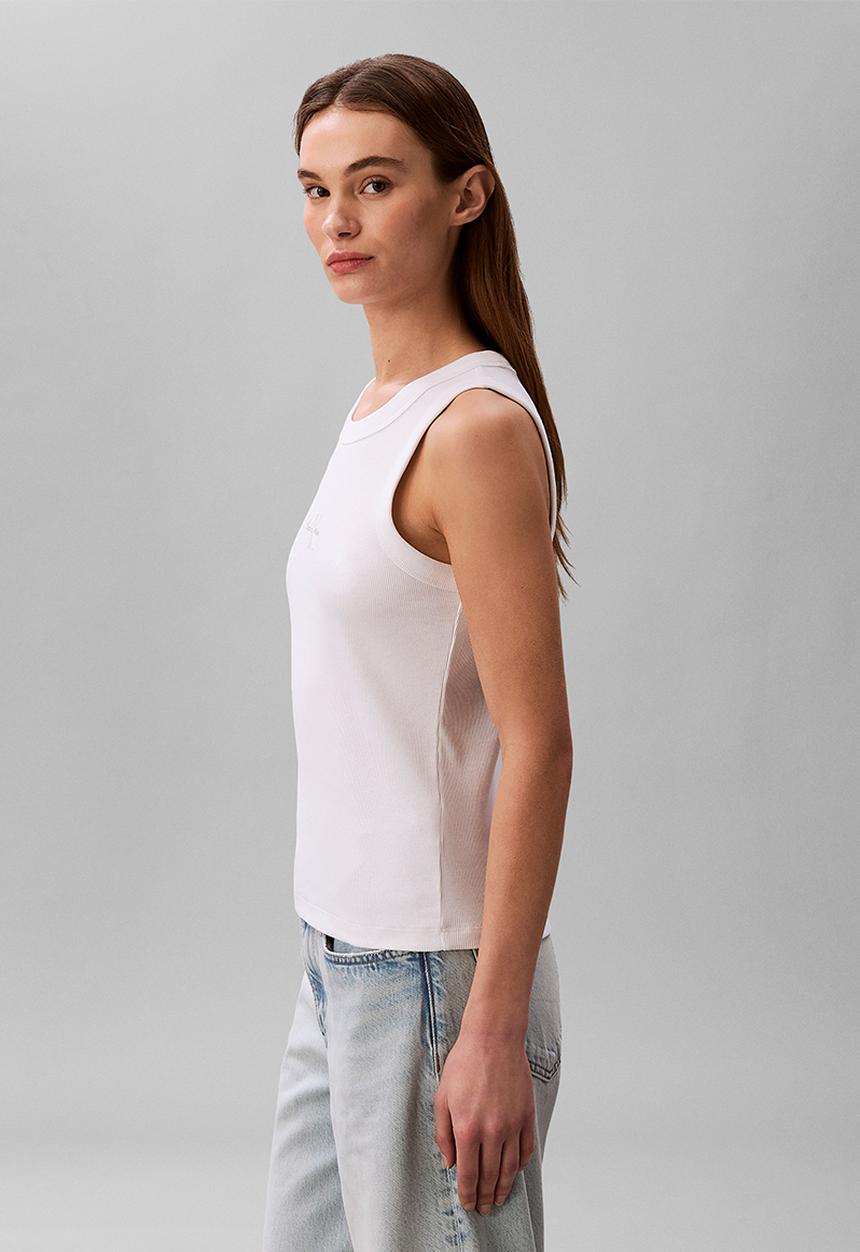 Calvin Klein - Sl monogram rib tank - bright white