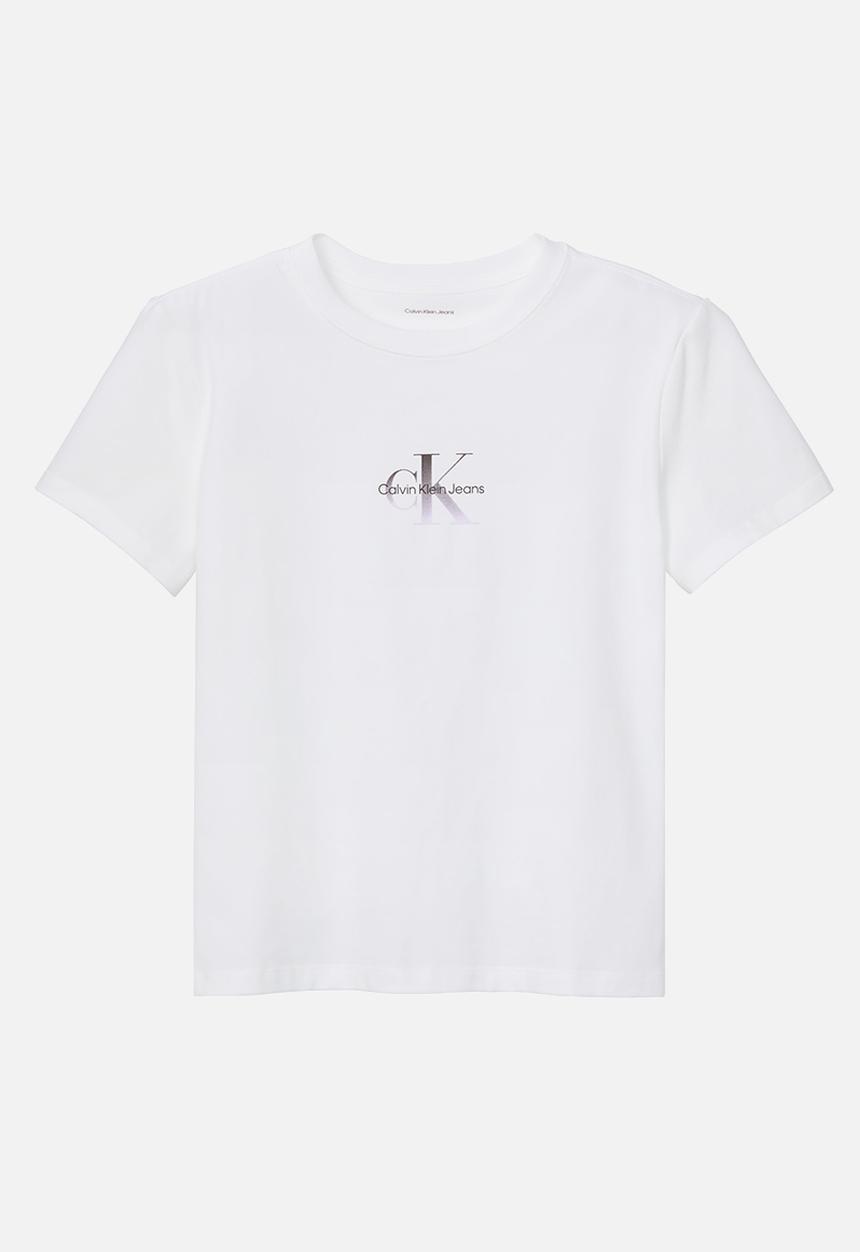 Calvin Klein - Gradient monologo slim tee - bright white