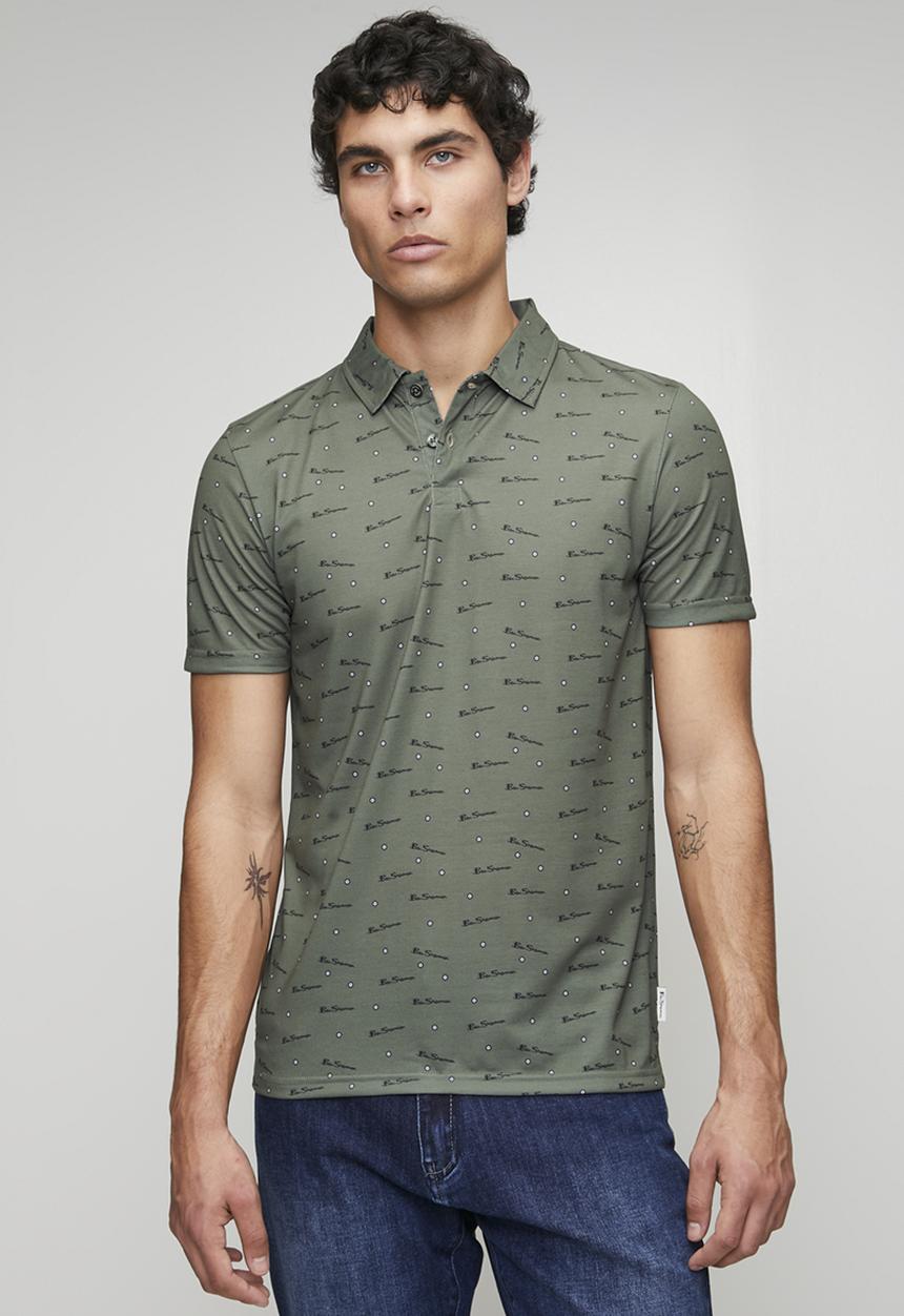 Ben Sherman - Ben Tar Aop Polo - Olive
