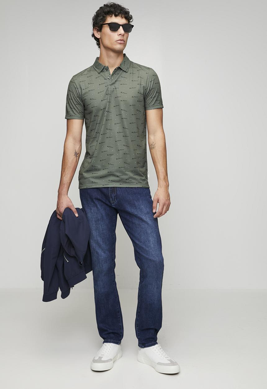 Ben Sherman - Ben Tar Aop Polo - Olive