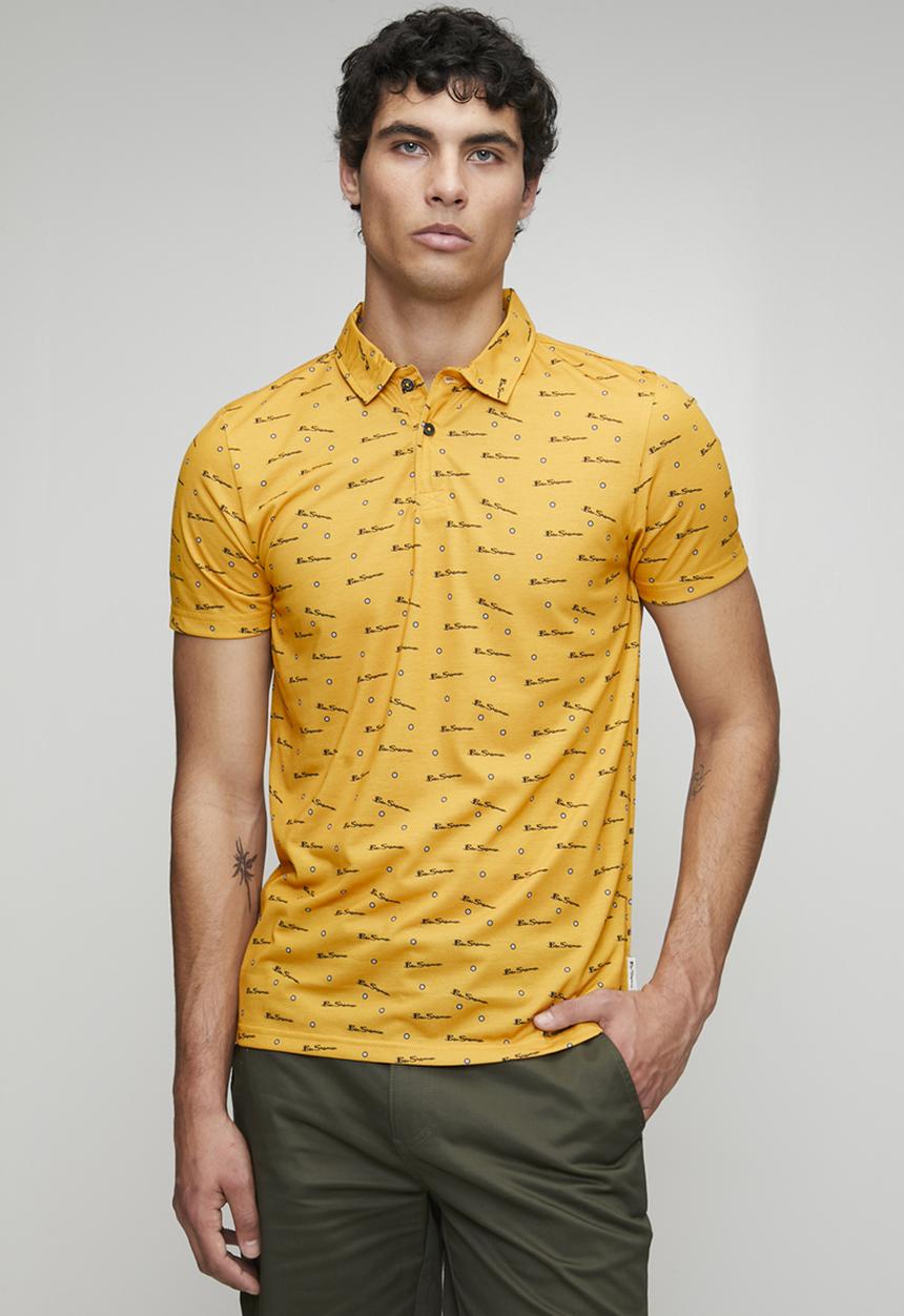 Ben Sherman - Ben Tar Aop Polo - Yellow