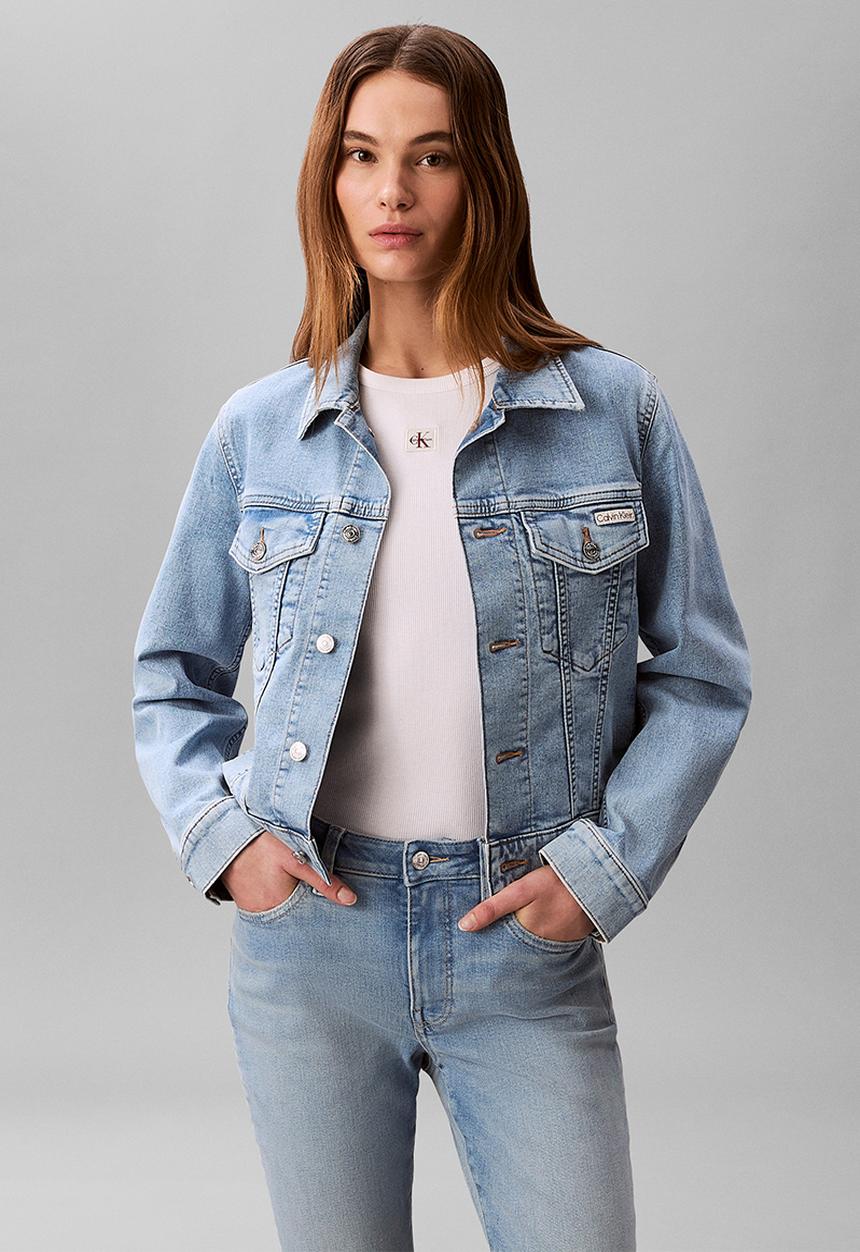 Calvin Klein - Long sleeve classic trucker coastal light - coastal light