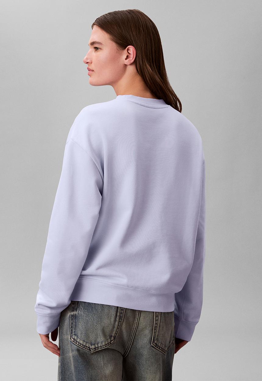 Calvin Klein - Long sleeve embossed monologo terry crewneck - island lilac