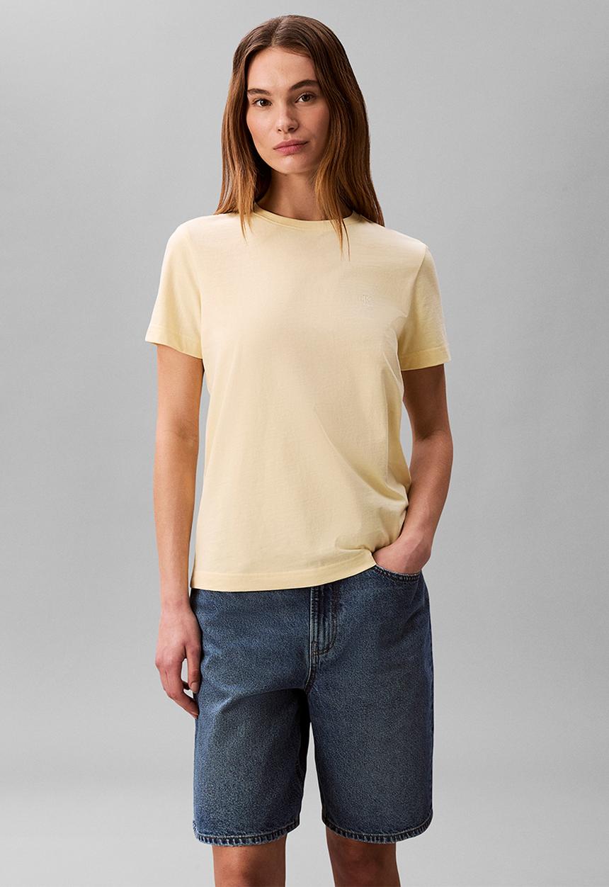 Calvin Klein - Short sleeve monogram crew tee - french vanilla
