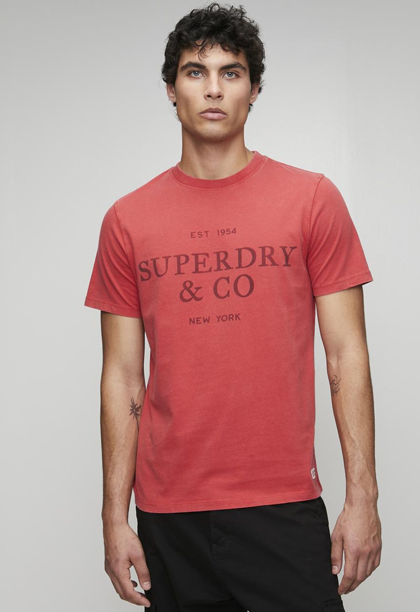 Superdry. - 1954 Company Relaxed Tee-Base Red