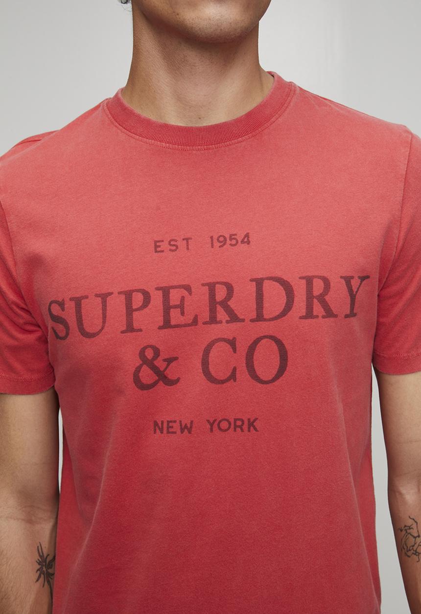 Superdry. - 1954 Company Relaxed Tee-Base Red