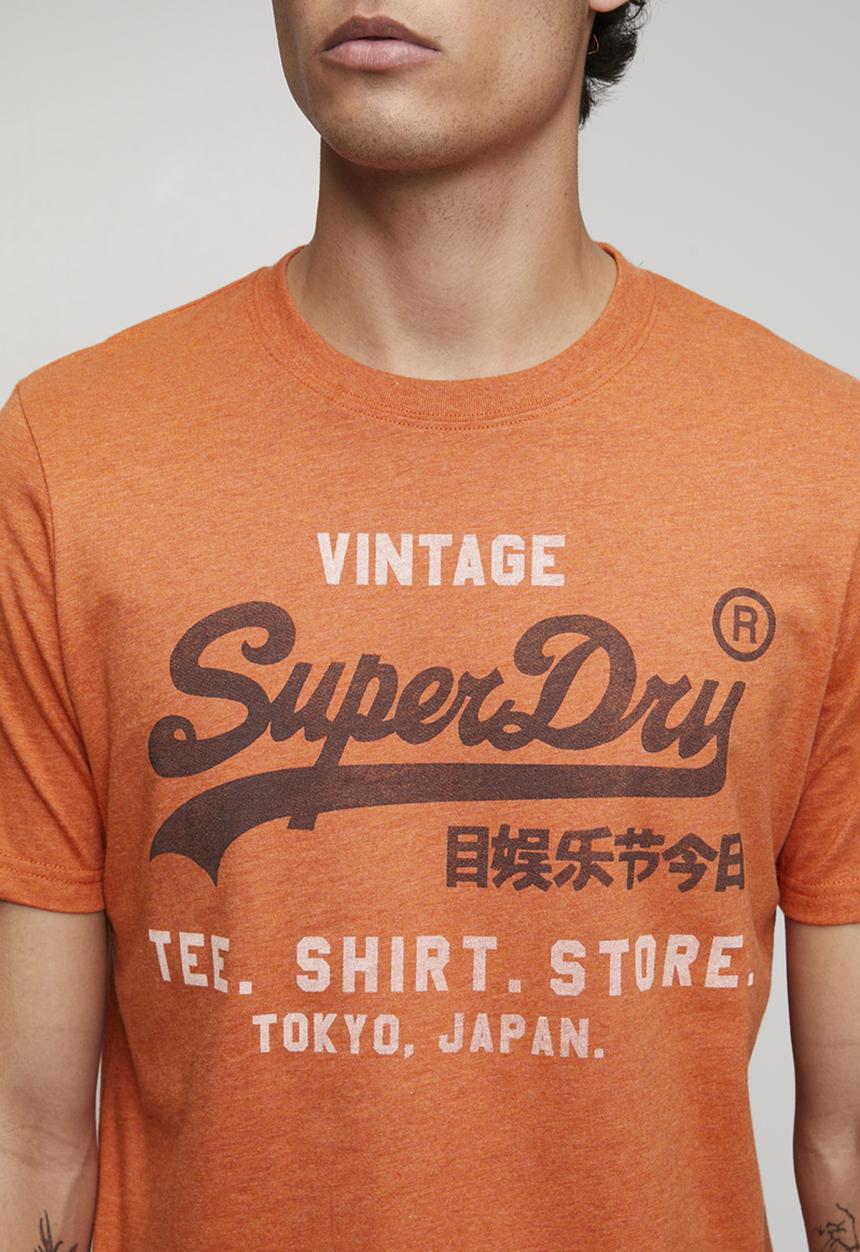Superdry. - Vl Heritage Relaxed Tee-Rust Orange Marl