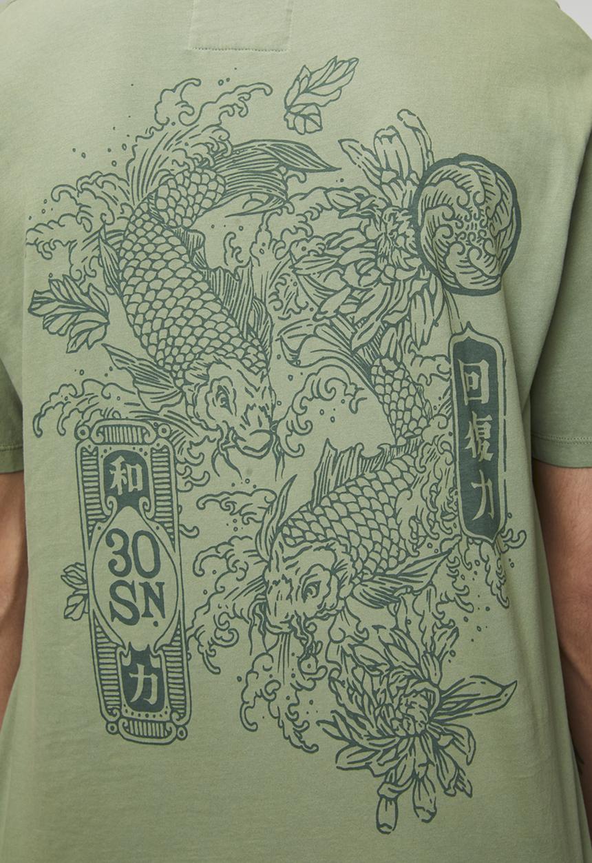 Superdry. - Tokyo Narrative Loose Tee-Lily Pad Green