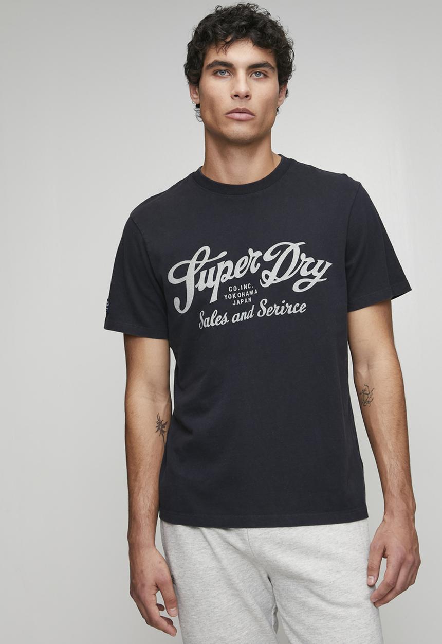 Superdry. - Industry Worker Relaxed Tee-Eclipse Navy