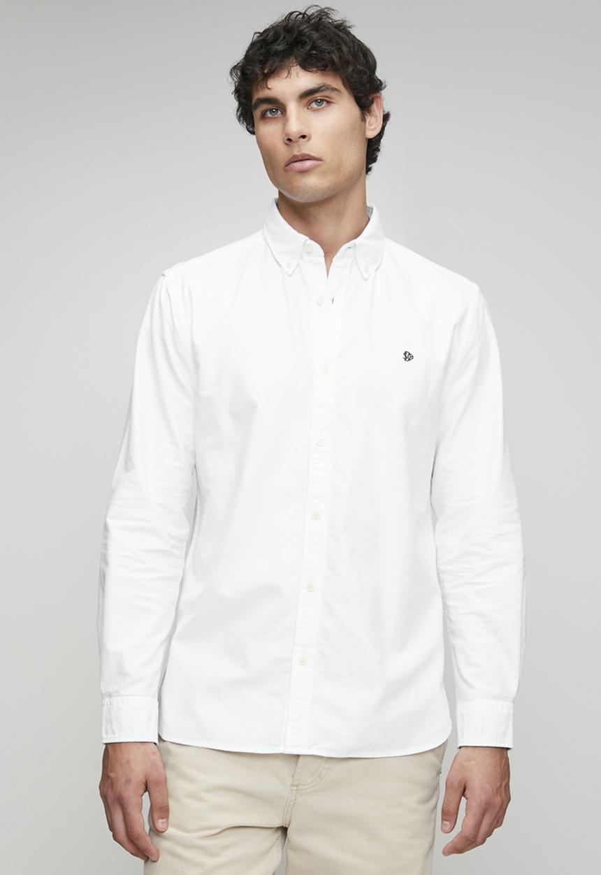 Superdry. - Preppy Oxford Long Sleeve Shirt-Optic
