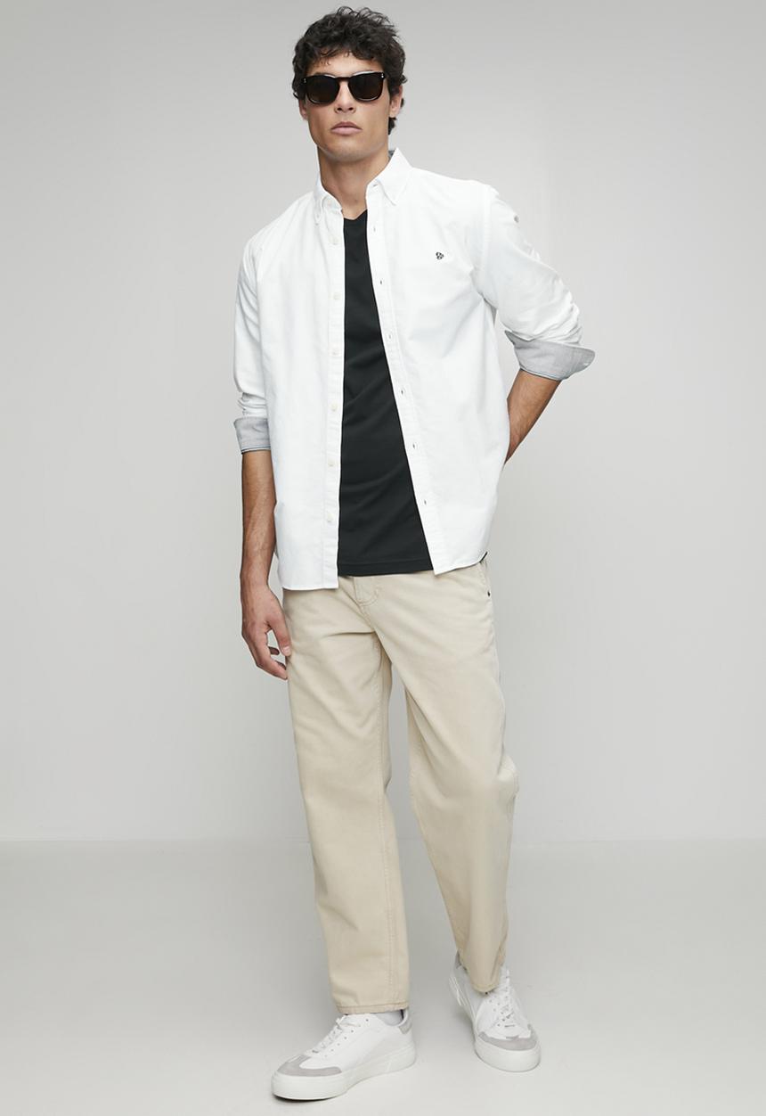 Superdry. - Preppy Oxford Long Sleeve Shirt-Optic