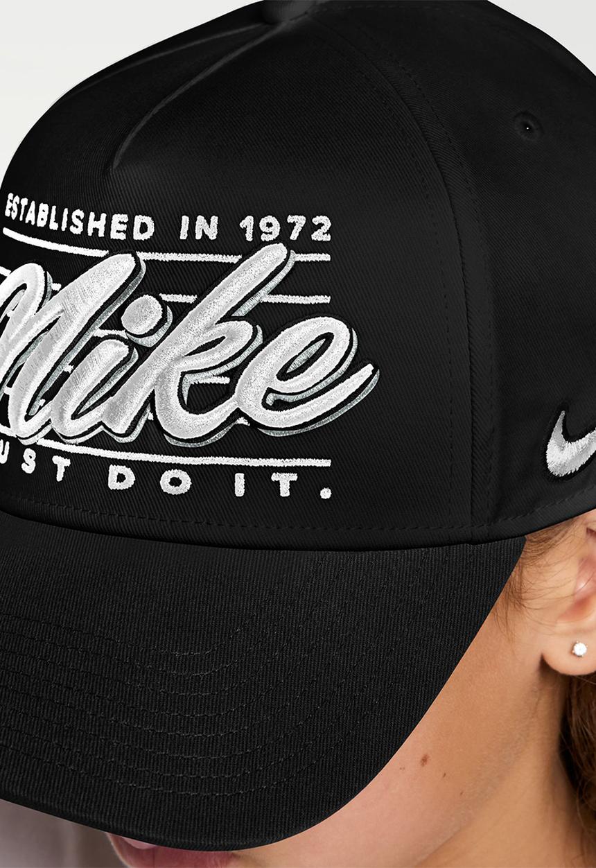 Nike - U Nk Rise Cap S Cb Aframe - Black/Black/Metallic Silver