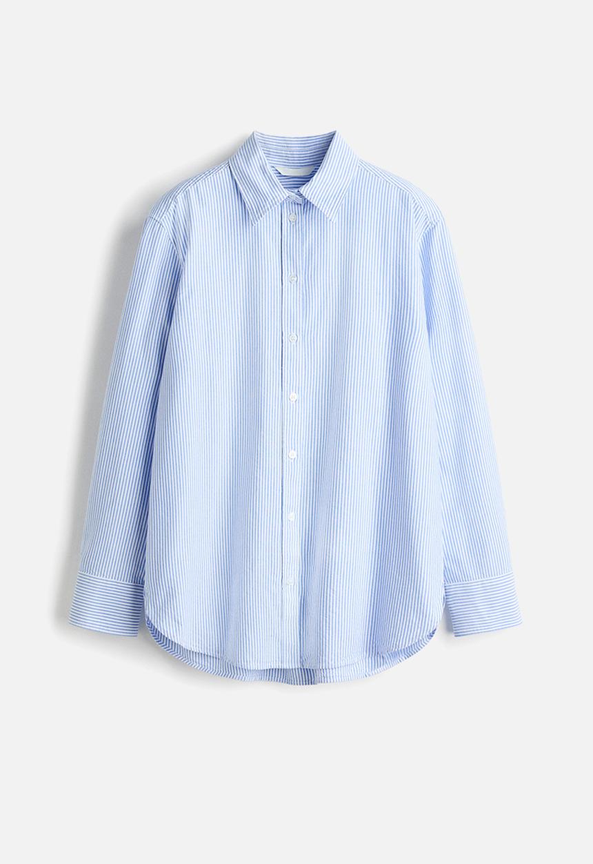 H&M - Oxford shirt - blue/striped