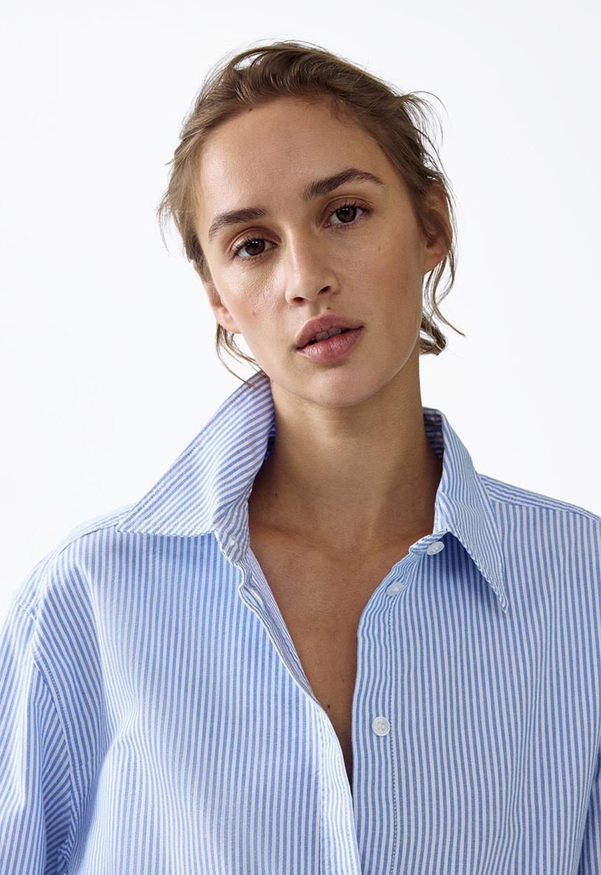 H&M - Oxford shirt - blue/striped