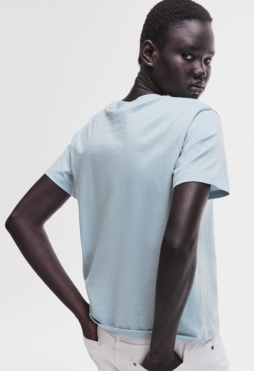 H&M - Cotton T-shirt - light turquoise