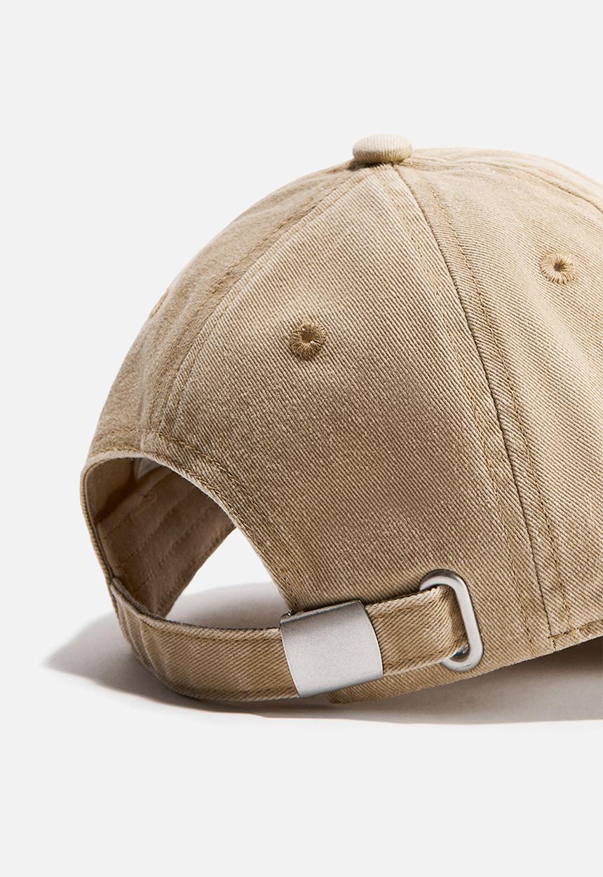 H&M - Embroidered-motif twill cap - beige/rowing club