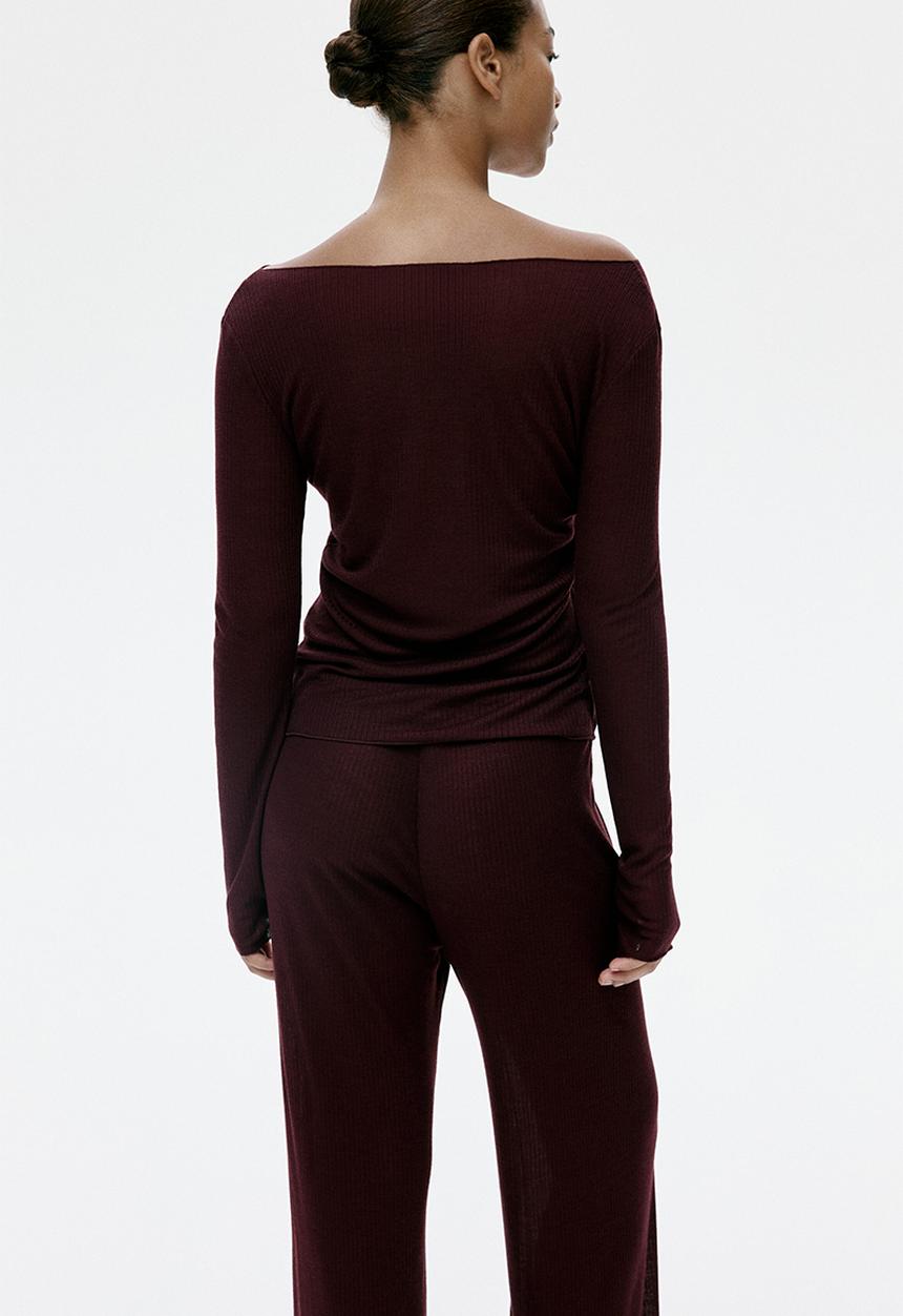 H&M - Ribbed pyjamas - burgundy
