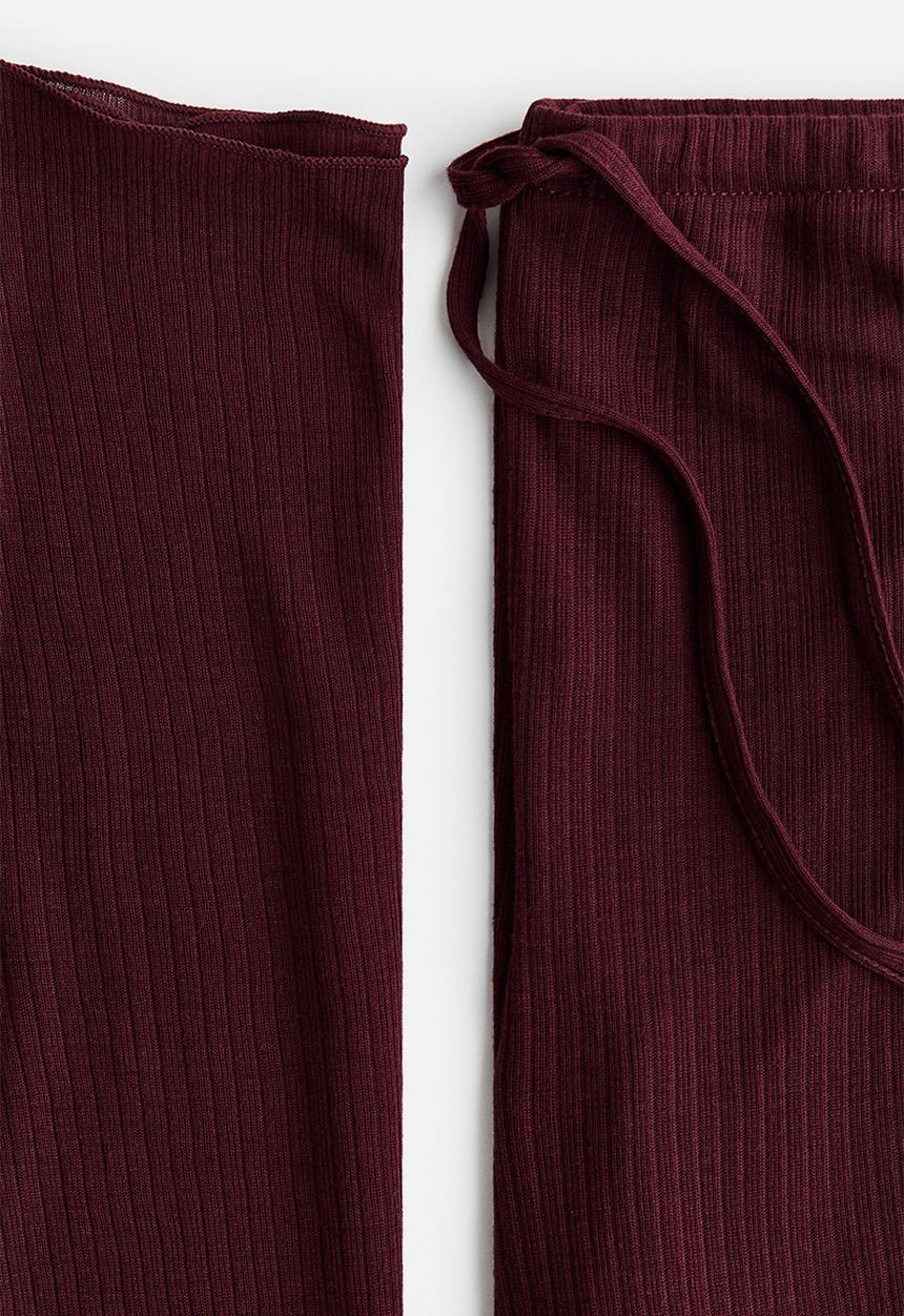 H&M - Ribbed pyjamas - burgundy