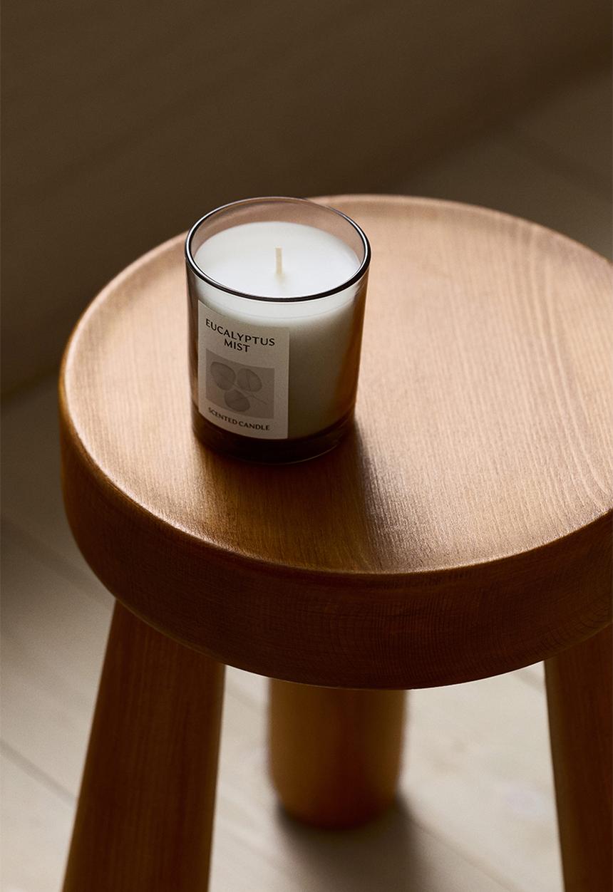 H&M - Scented candle in a glass holder - eucalyptus mist