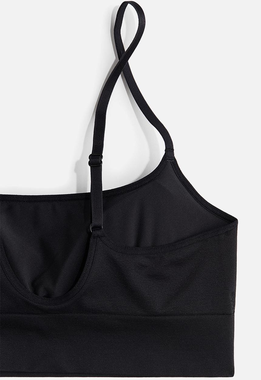 H&M - Seamless padded bralette - black
